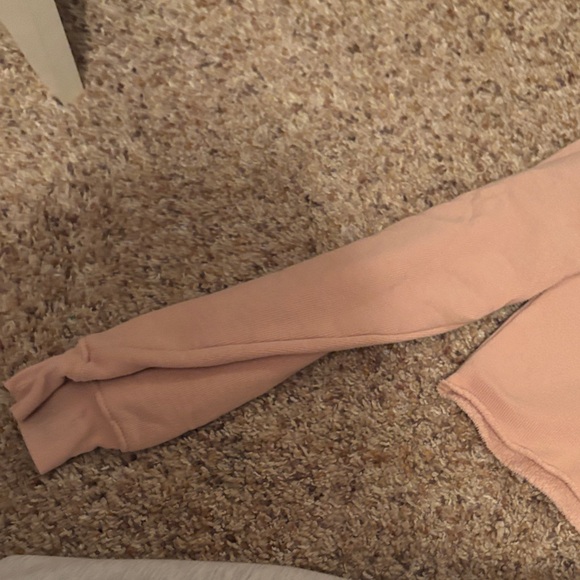 M22 Women's Tan Cropped Hoodie - Picture 3 of 7